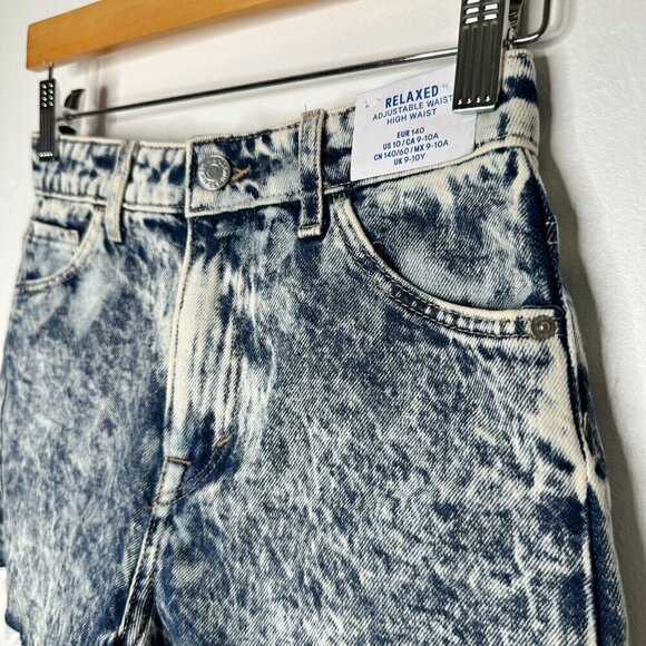 H&M Kids Relaxed Fit High Denim Shorts Size M 10 NEW - Picture 5 of 8